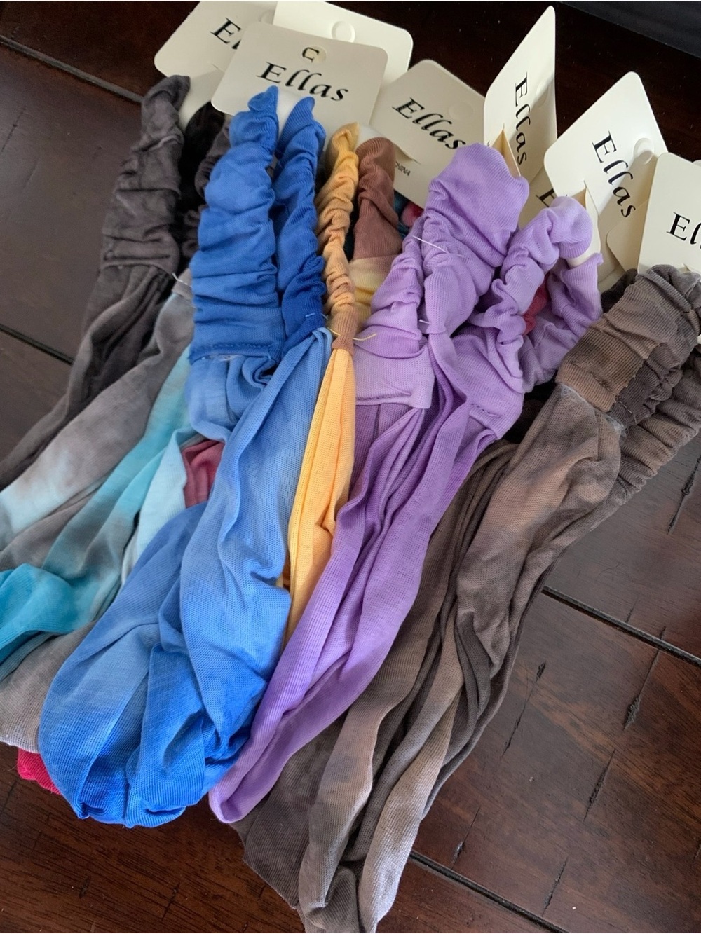 Ellas Tie-Dye Headbands - Red, Brown or Gray